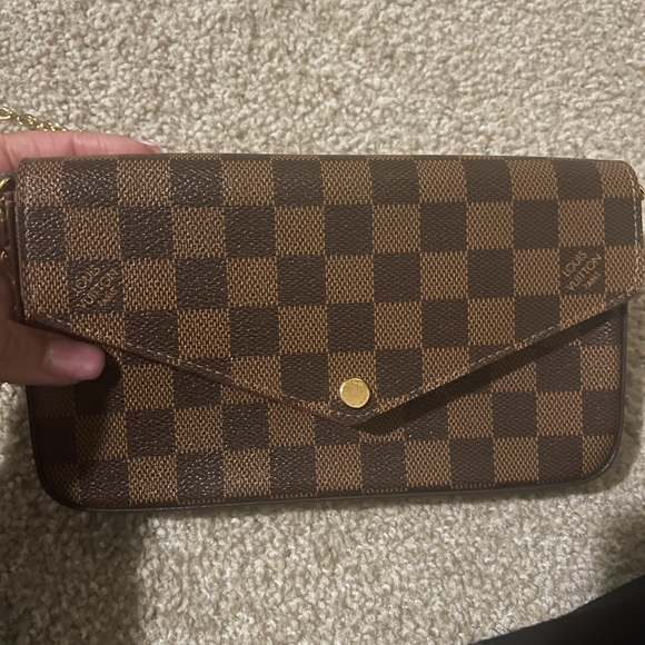 Brand New✨💯authentic✨Louis Vuitton Felicie Pochette ✨Damier Ebene❕👜 - Picture 13 of 15